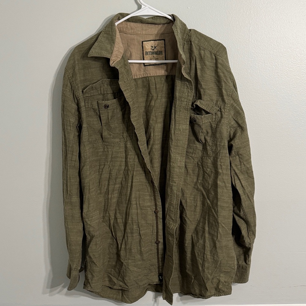 Outdoor Life Olive Green Shirt Jacket